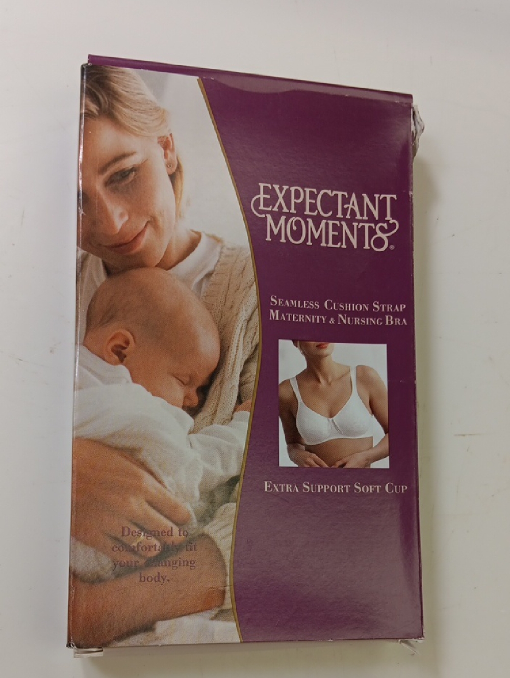 Playtex White Maternity & Nursing Bra - Seamless Cushion Strap. Vintage 34B